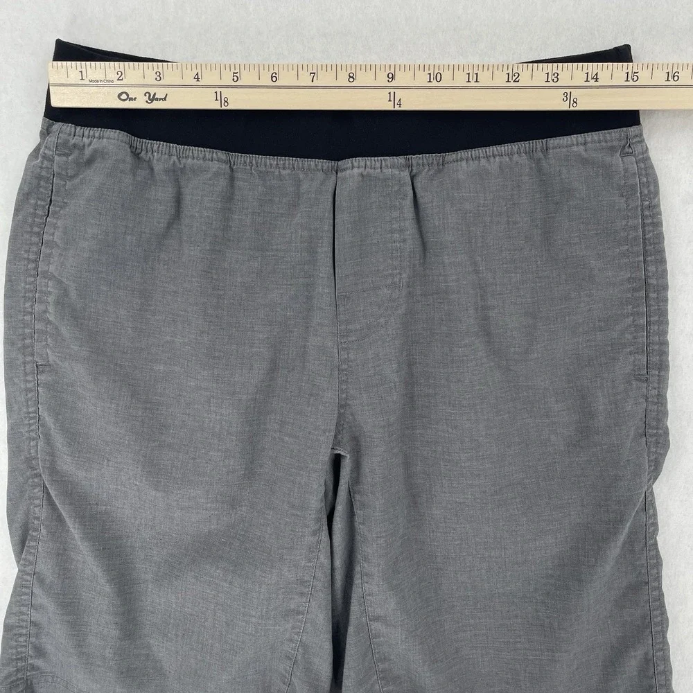 Prana Vaha Shorts Mens Small Gray Performance Stretch Yoga Workout Athletic